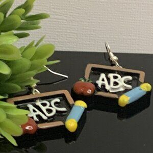 Teacher Earring, ABC Earring, Educator Earring, School Earring, Gift, School